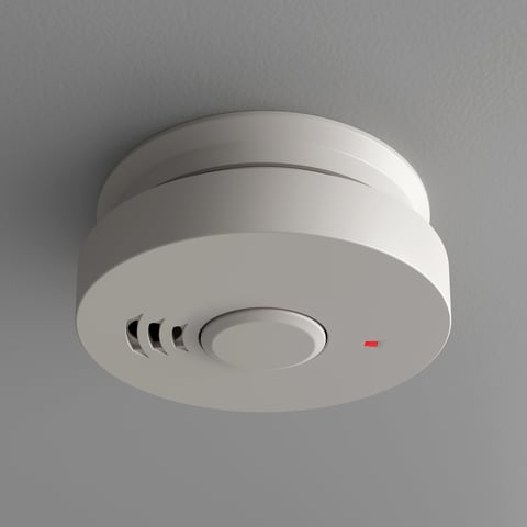 Smoke detector installation on ceiling